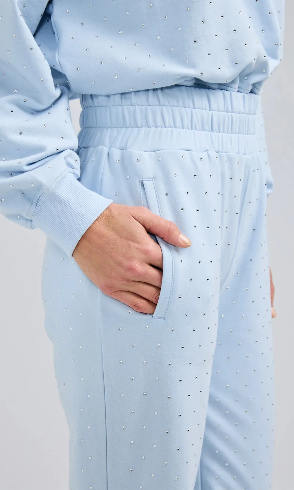 Light Blue Cuffed Trousers
