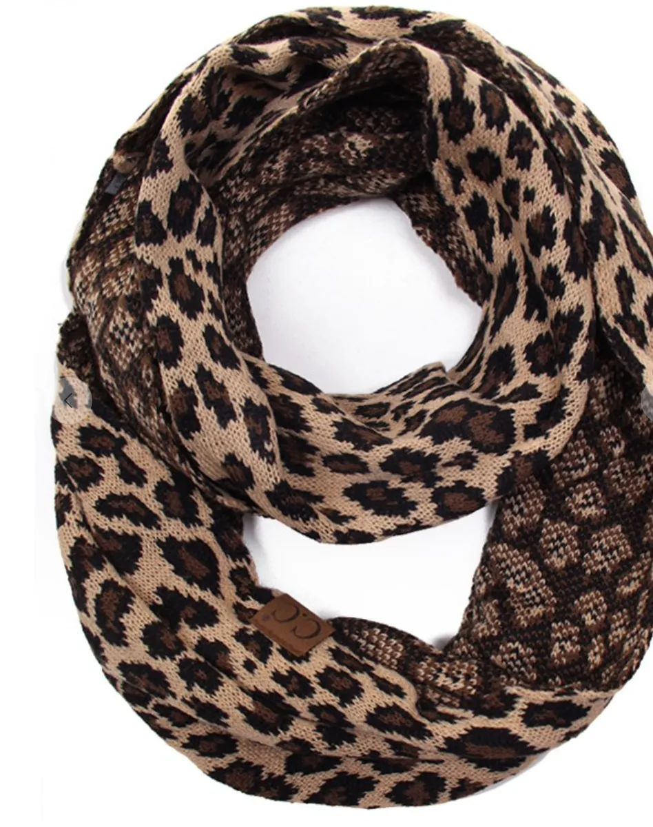 Patterned Loop Scarf Wrap