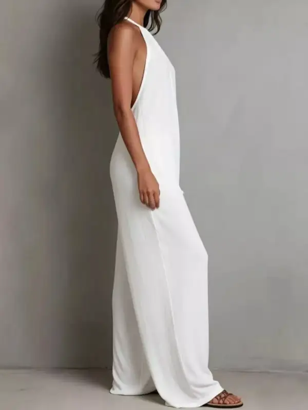 Classic Wide Leg Sleeveless Jumpsuit