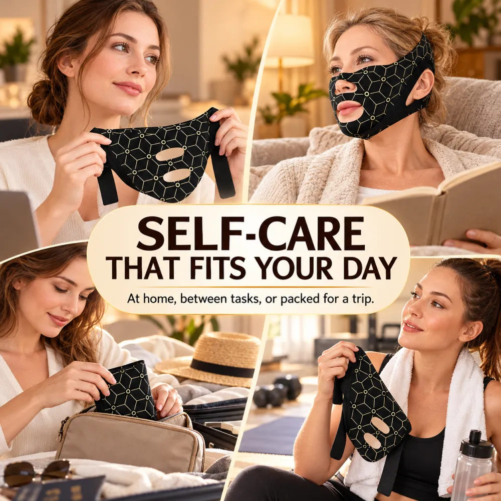 Anti-Slip Face Slimming Bandage V-Line Lifting Tightening Facial Mask for Nasolabial Folds Sagging Face Sculpting Double Chin Lift Face Band