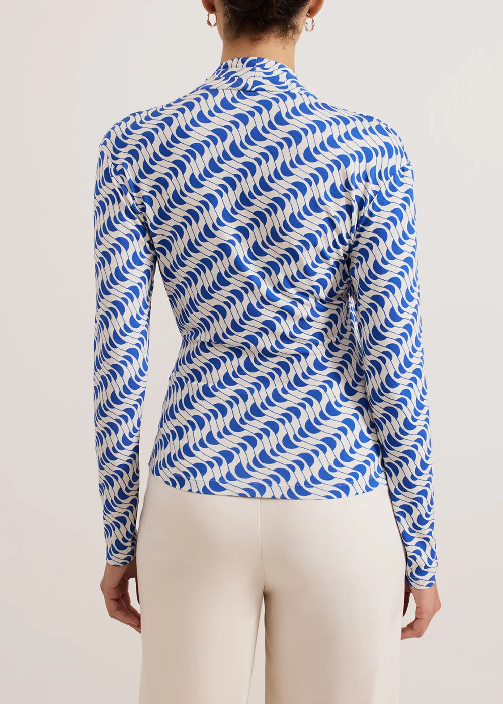 Fashion Abstract Geometric Print Ladies Top