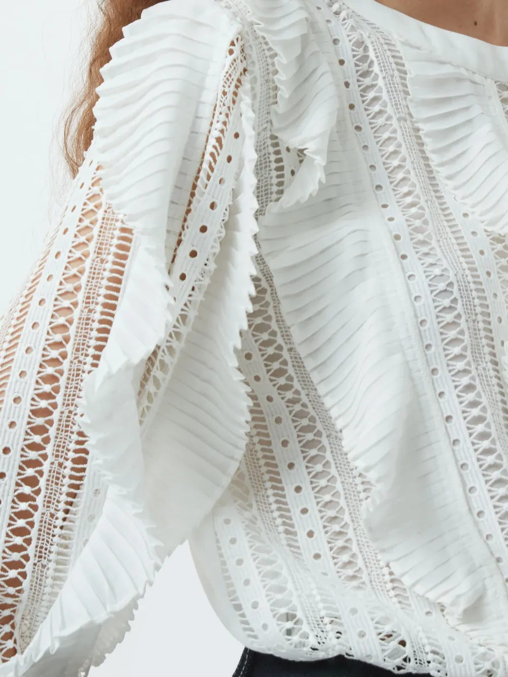 Cotton Sweat-Wicking Art Ruffled Shirt