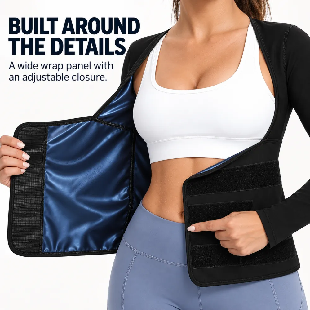 Women's Bra-Style High-Performance Quick-Dry Sauna Workout Vest – Fixed Anti-Sagging Bra, Tummy Control, Wrap-Around Waist Trimmer, Shapewear Athletic Wear, Fitness Exercise Top