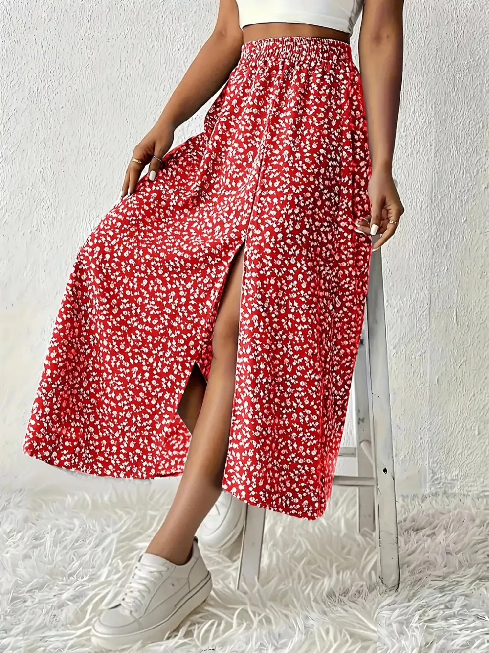 Slit Printed Ease So Skirt