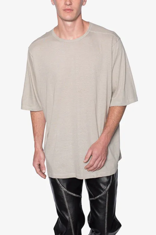 MOCHA BROWN SHEER GAUZE OVERSIZED T-SHIRT