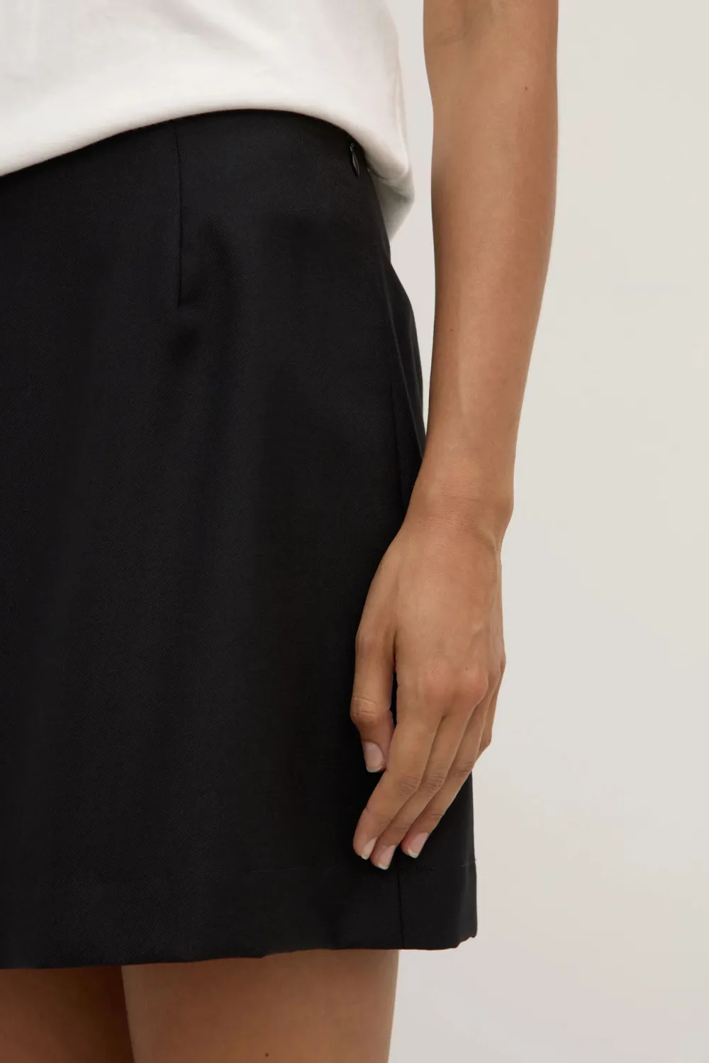 Wool A-Line Skirt