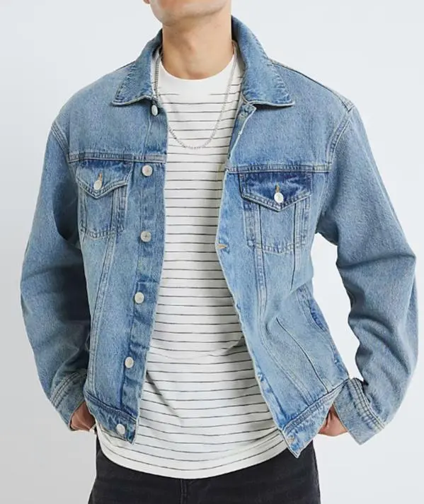 Men's Casual Regular Blue Denim Jacket