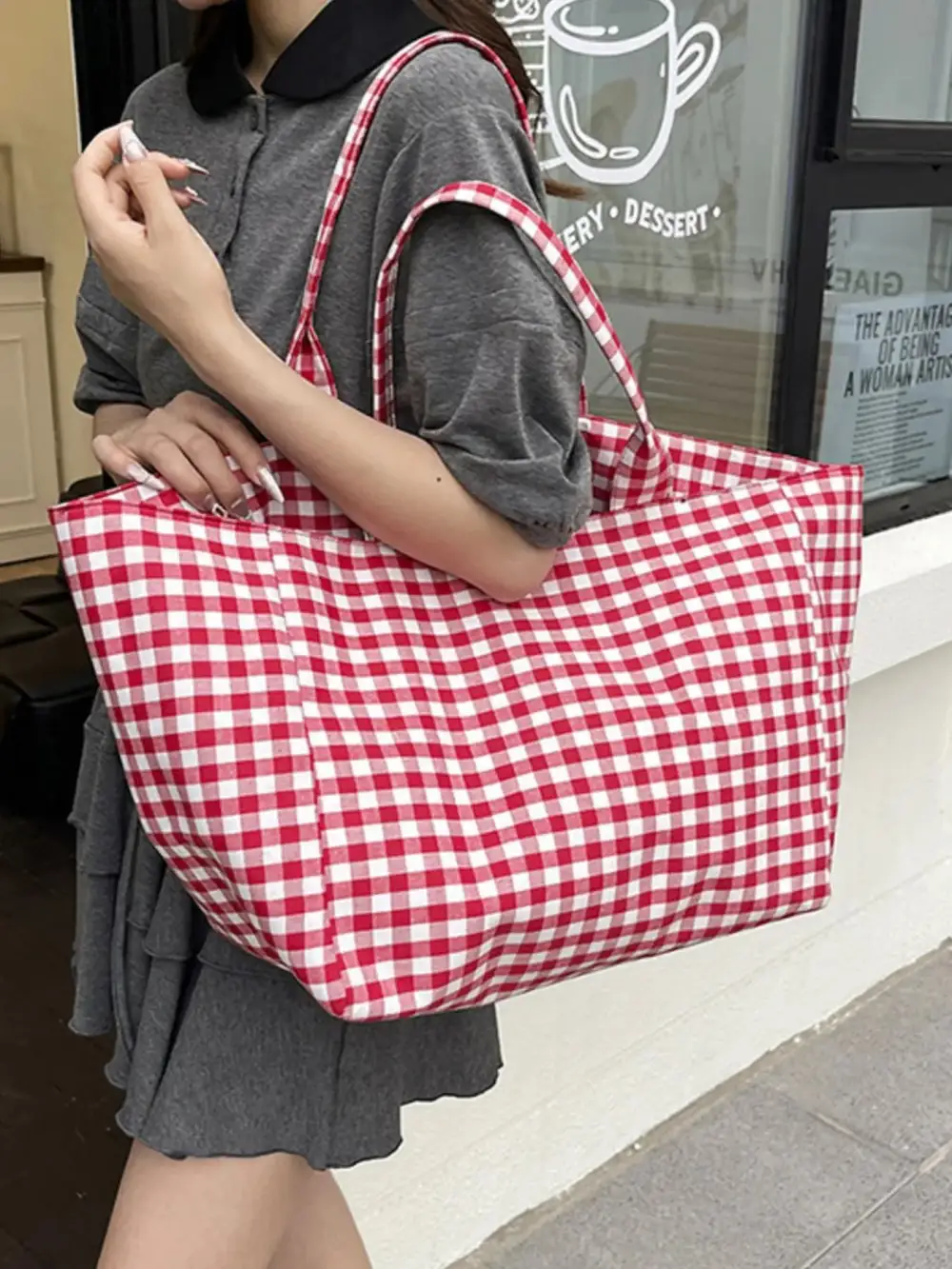 Everyday Plaid Tote Bag