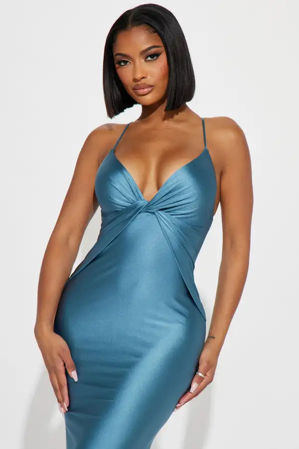 Don't Get It Twisted Gown - Indigo