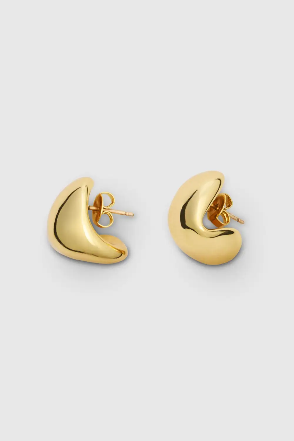Twisted Gold Huggie Earrings