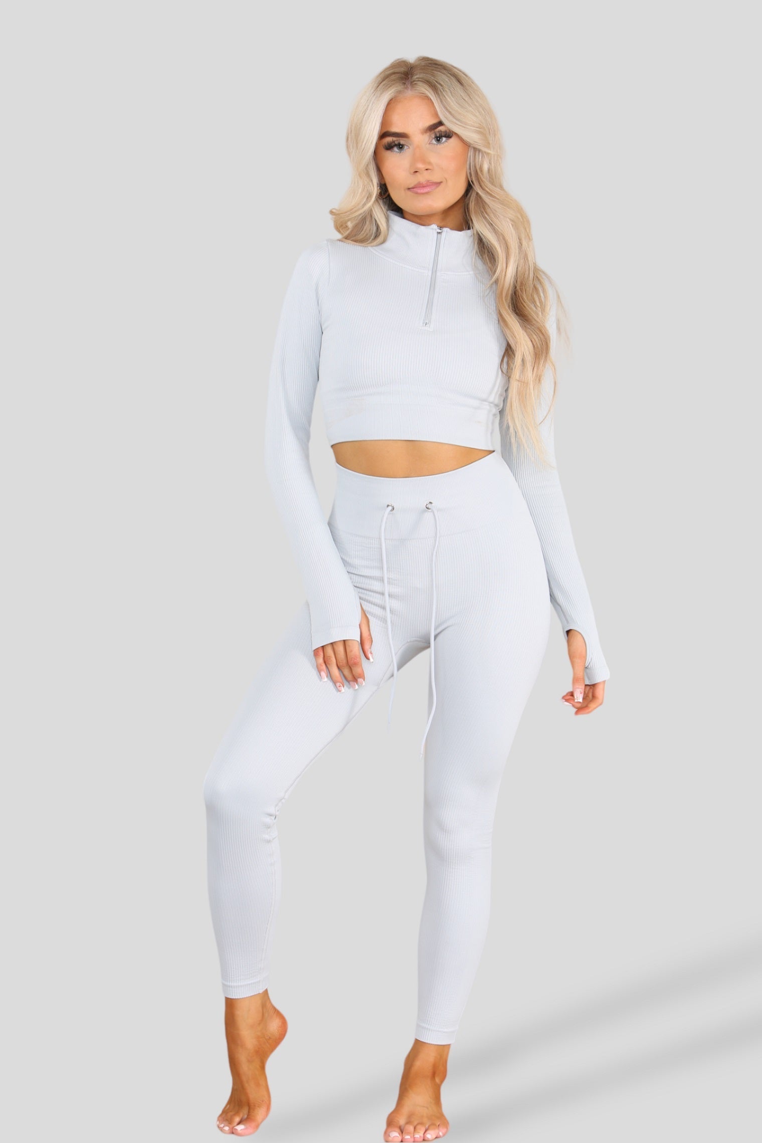 Ribbed Zip Top & Leggings Active Set - Gwen