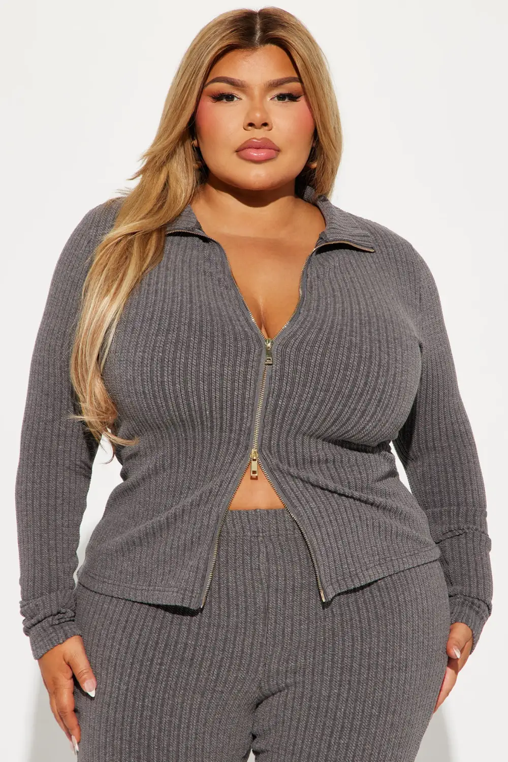 The One And Only Sweater Pant Set - Charcoal