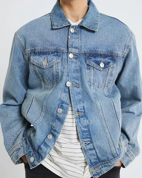 Men's Casual Regular Blue Denim Jacket