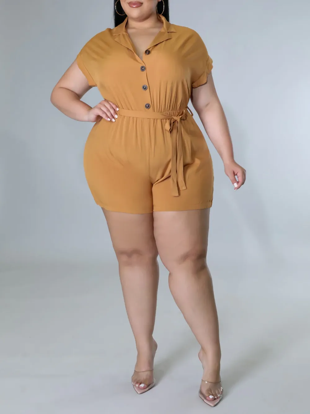 Plus-Size Stylish Women'S Romper Shorts