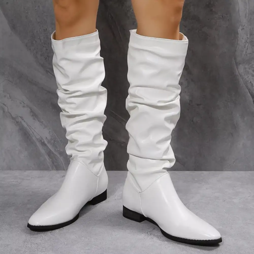Slouchy Block Heel Boots