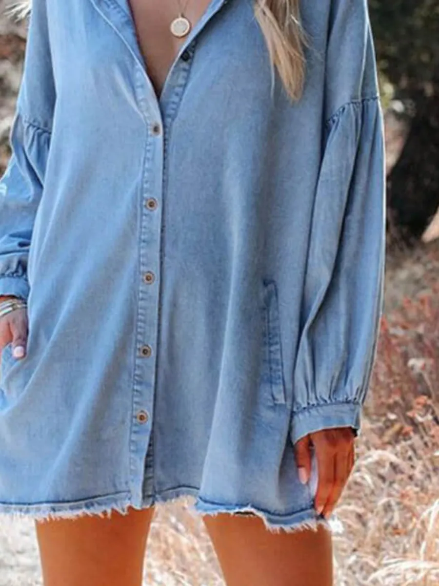 Women Casual Elegant Denim Dress