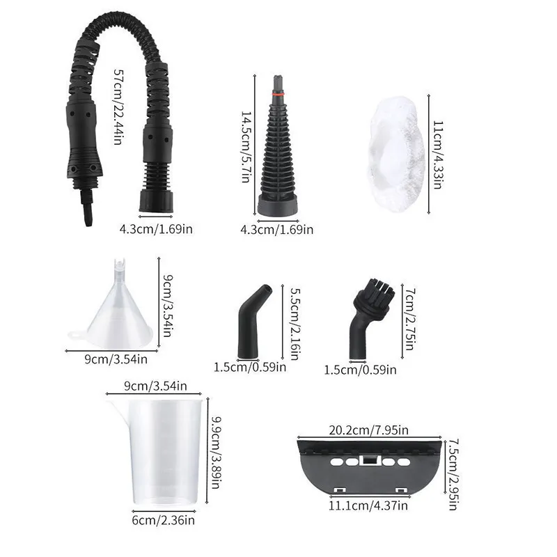 High-Temperature High-Pressure Steam Cleaner, Household Multi-Function Handheld Cleaning Machine, 12-Piece Set