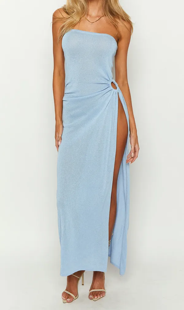 Strapless Knit Night Midi Dress