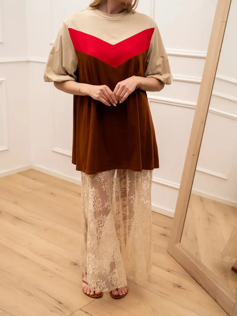 Arcade Flowing Midi Cotton Skirt