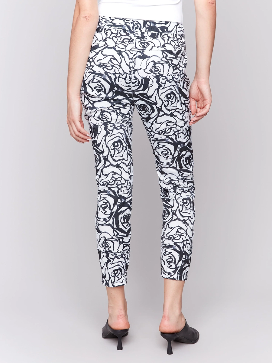 Slim Elastic Waist Casual Trousers
