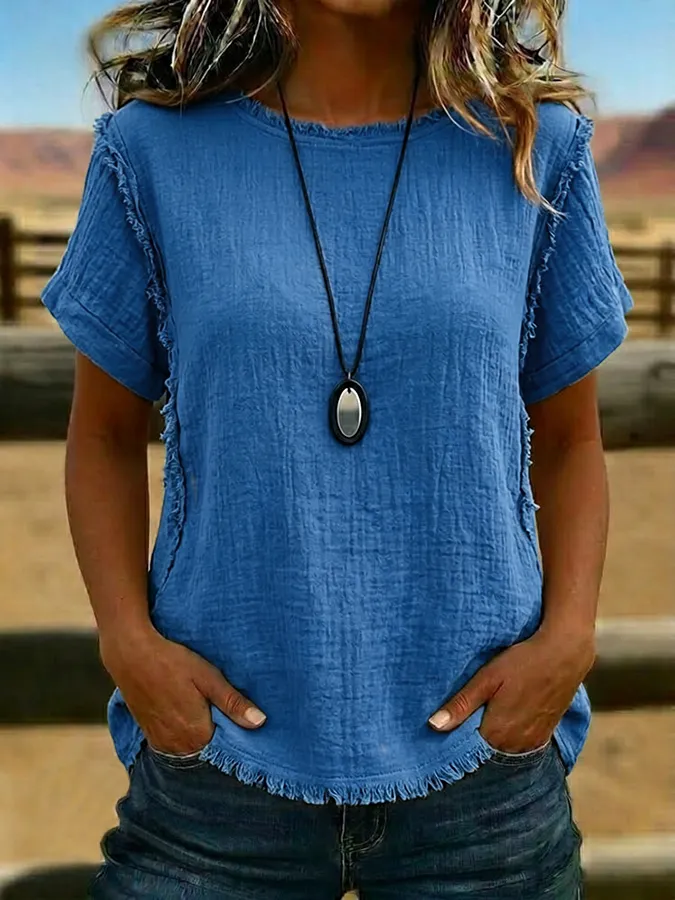 Women's Vintage Patchwork Casual Shirt