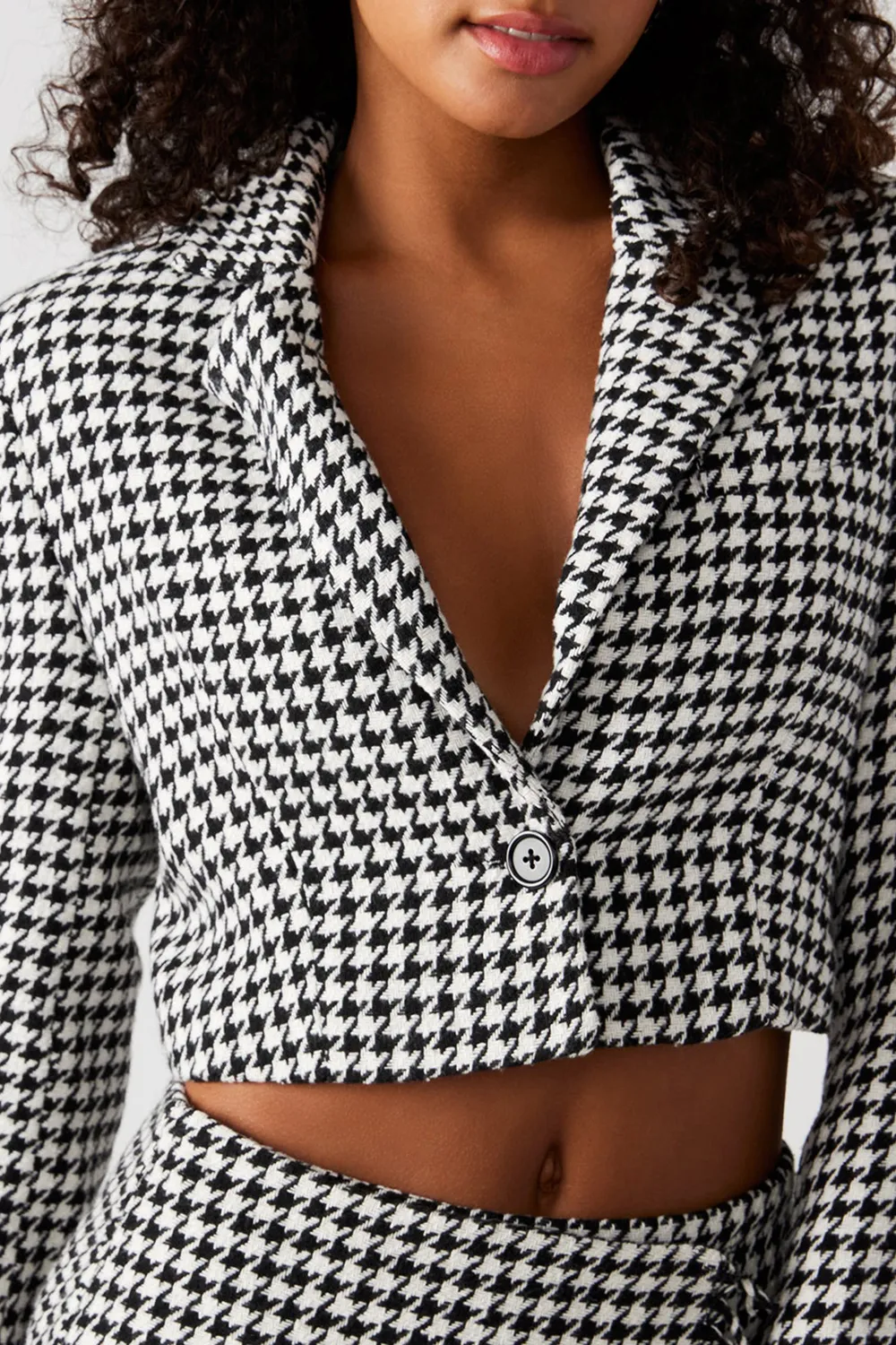 CROPPED CROPPED BLAZER BLACKWHITE