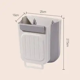 Wall-Mounted Collapsible Kitchen Trash Can – Household Waste Sorting Bin for Cabinet Doors or Walls