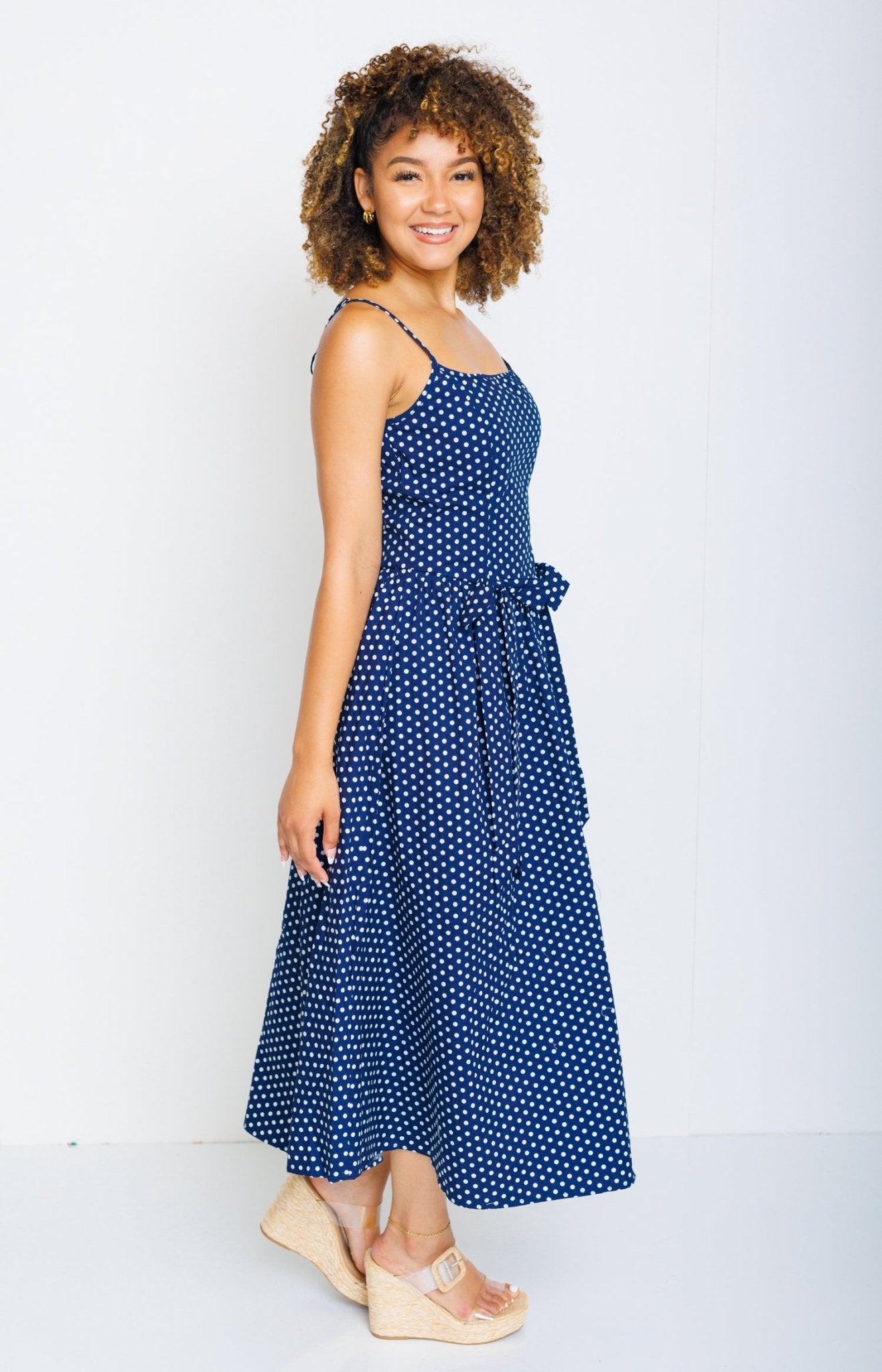 Endless Moment Midi Dress, NAVY