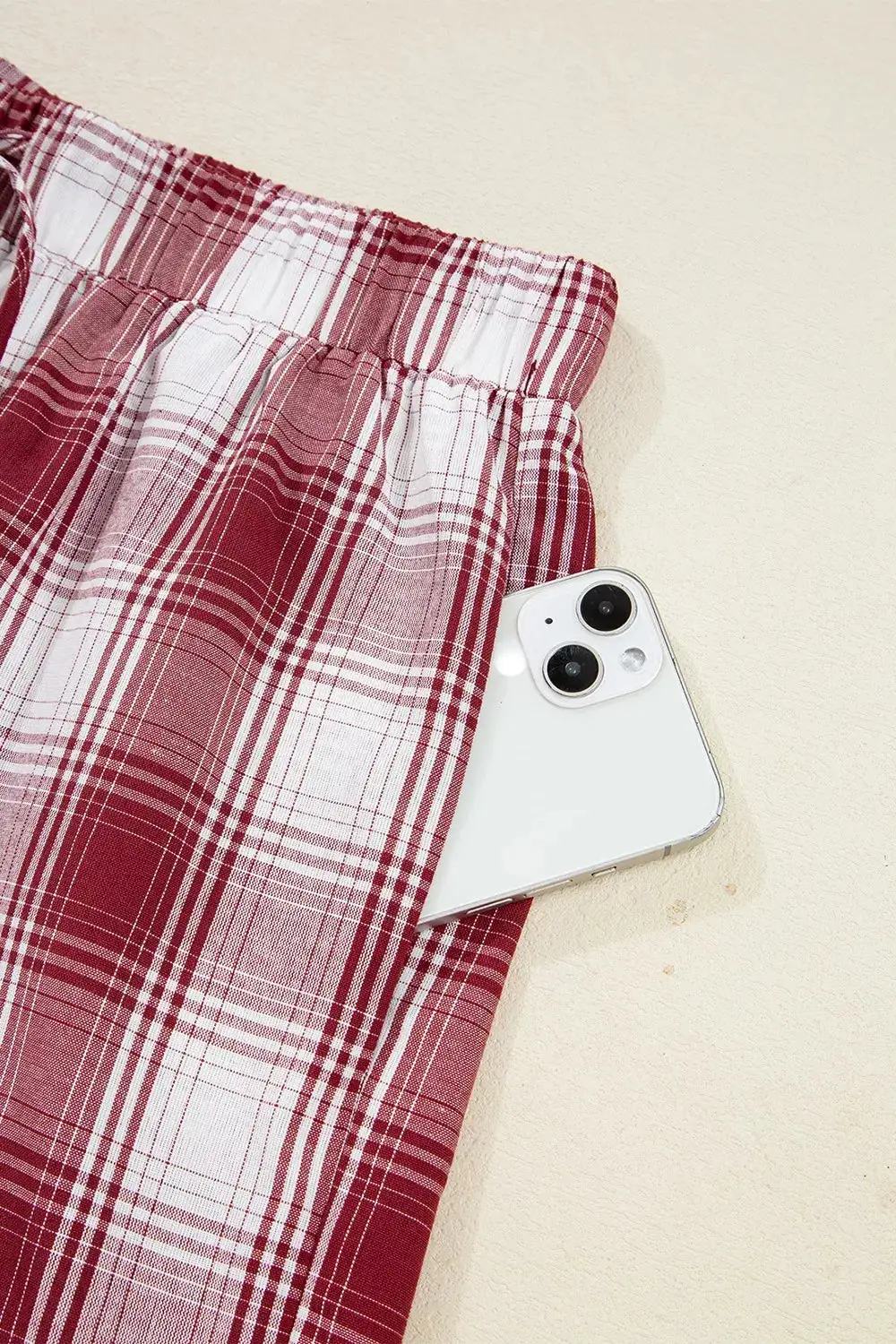 Plaid Drawstring Set
