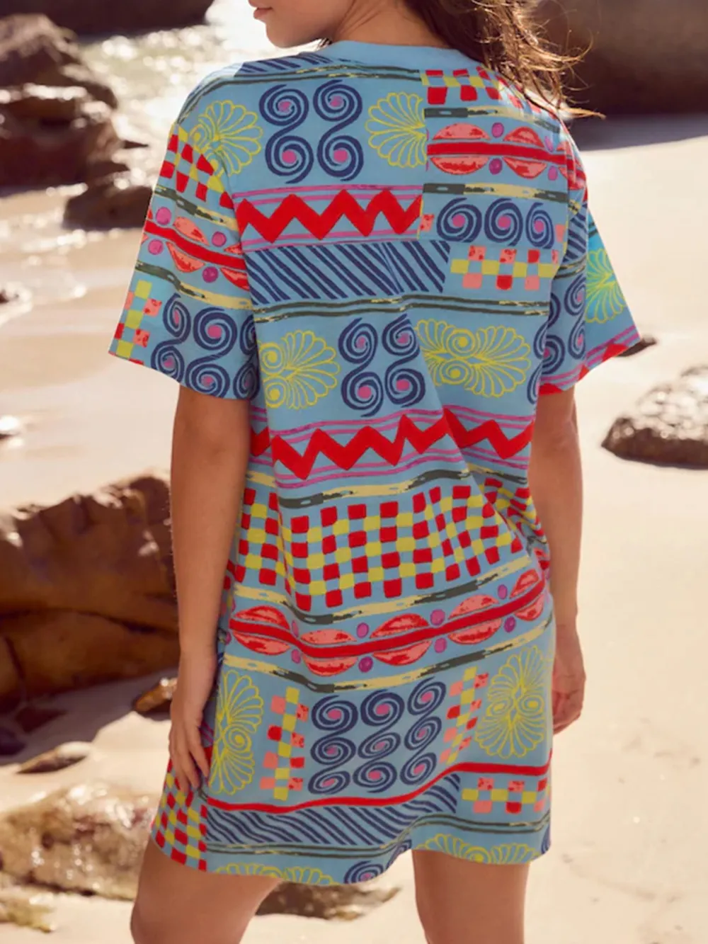 Classic Loose Breathable Zebra-Print Dress