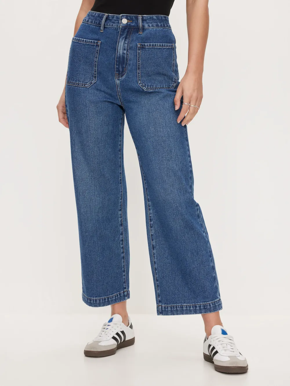 Casual Style Wide Leg Jean
