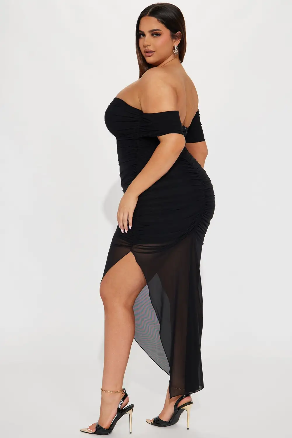 Sofia Mesh Maxi Dress - Black