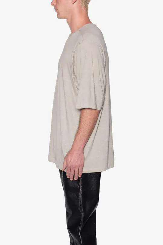 MOCHA BROWN SHEER GAUZE OVERSIZED T-SHIRT