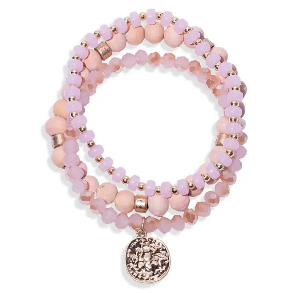 Stack Wood Bead Bracelet