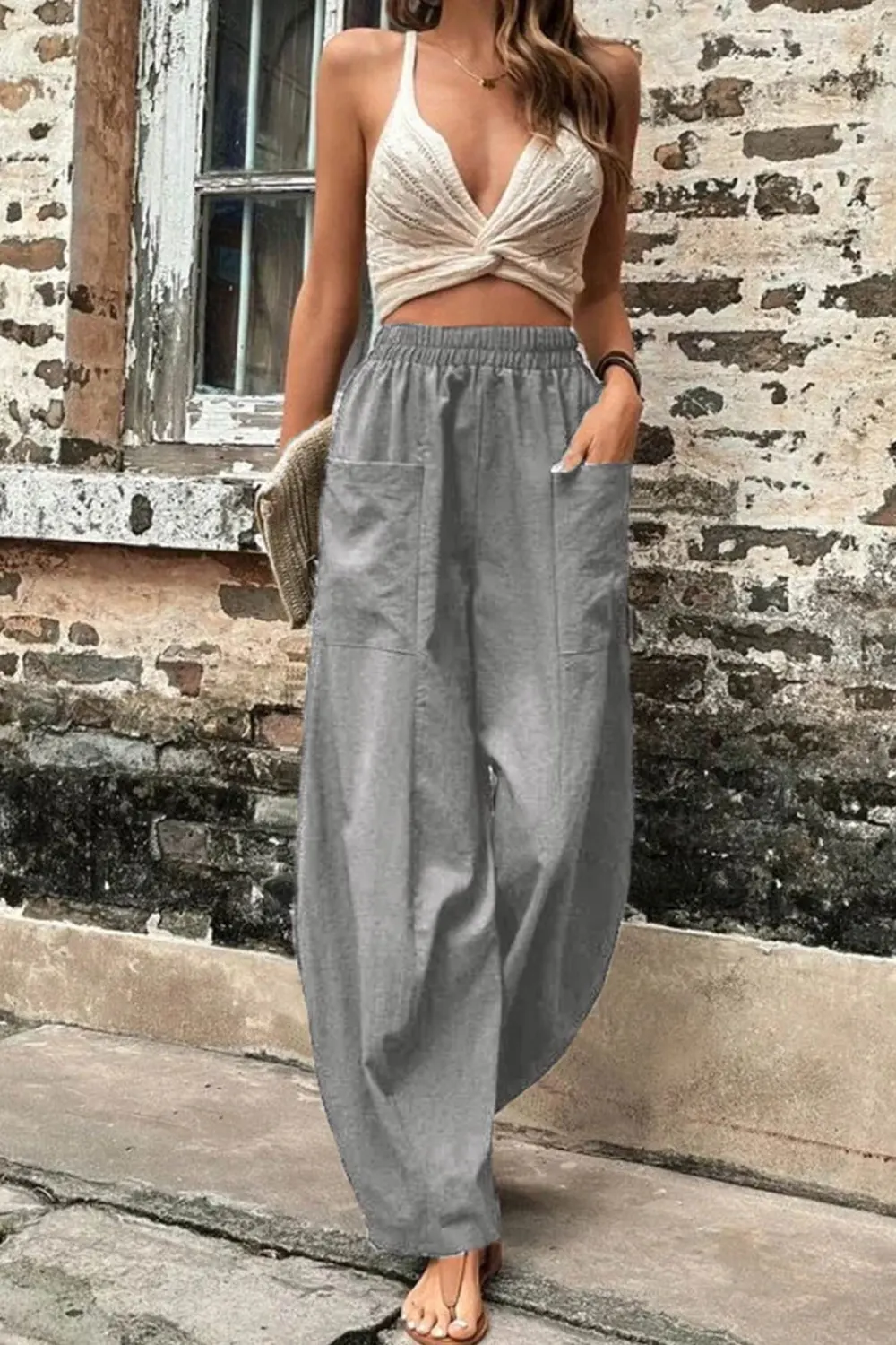 Pocketed Harem Everyday Pants