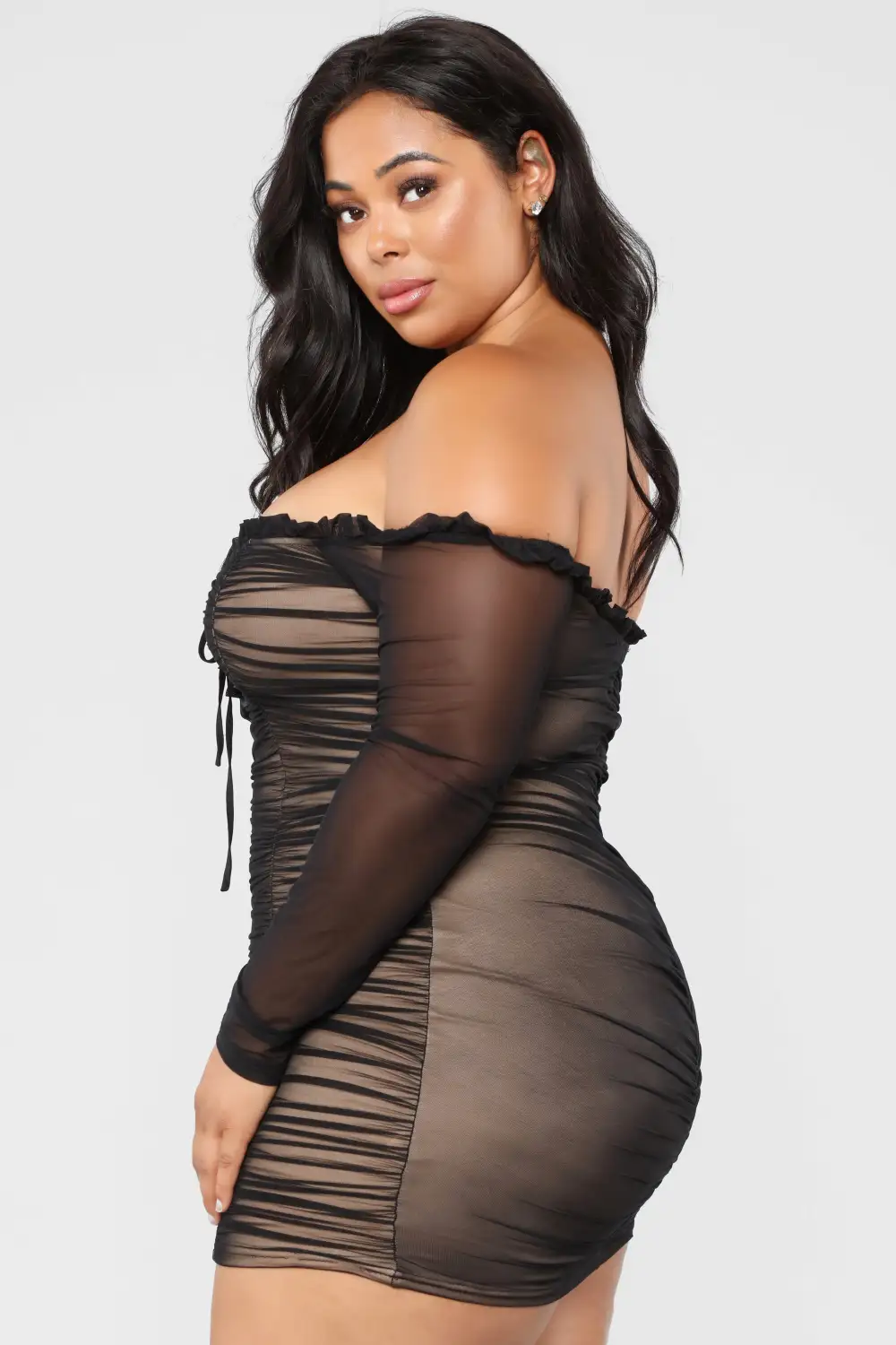 Maura Mesh Dress - Black