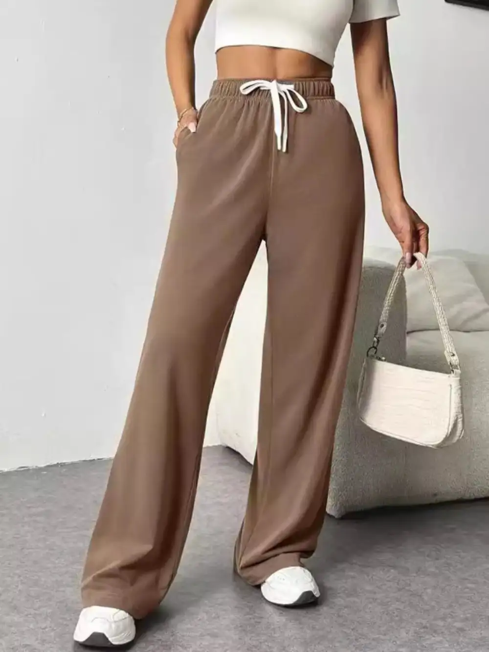 Everyday Drawstring Wide Leg Pants