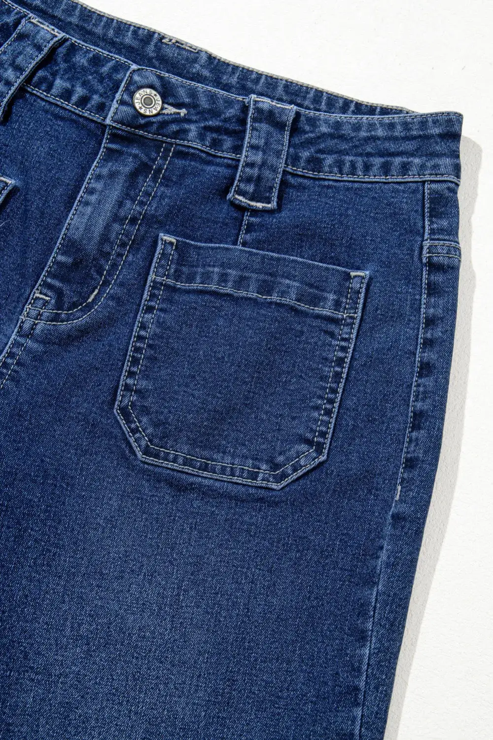 Wide Leg High Waist Pocketed Jeans