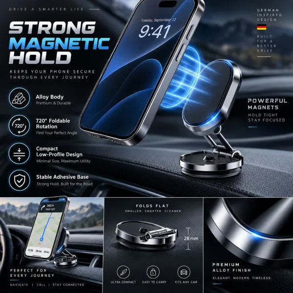 Foldable telescopic phone stand