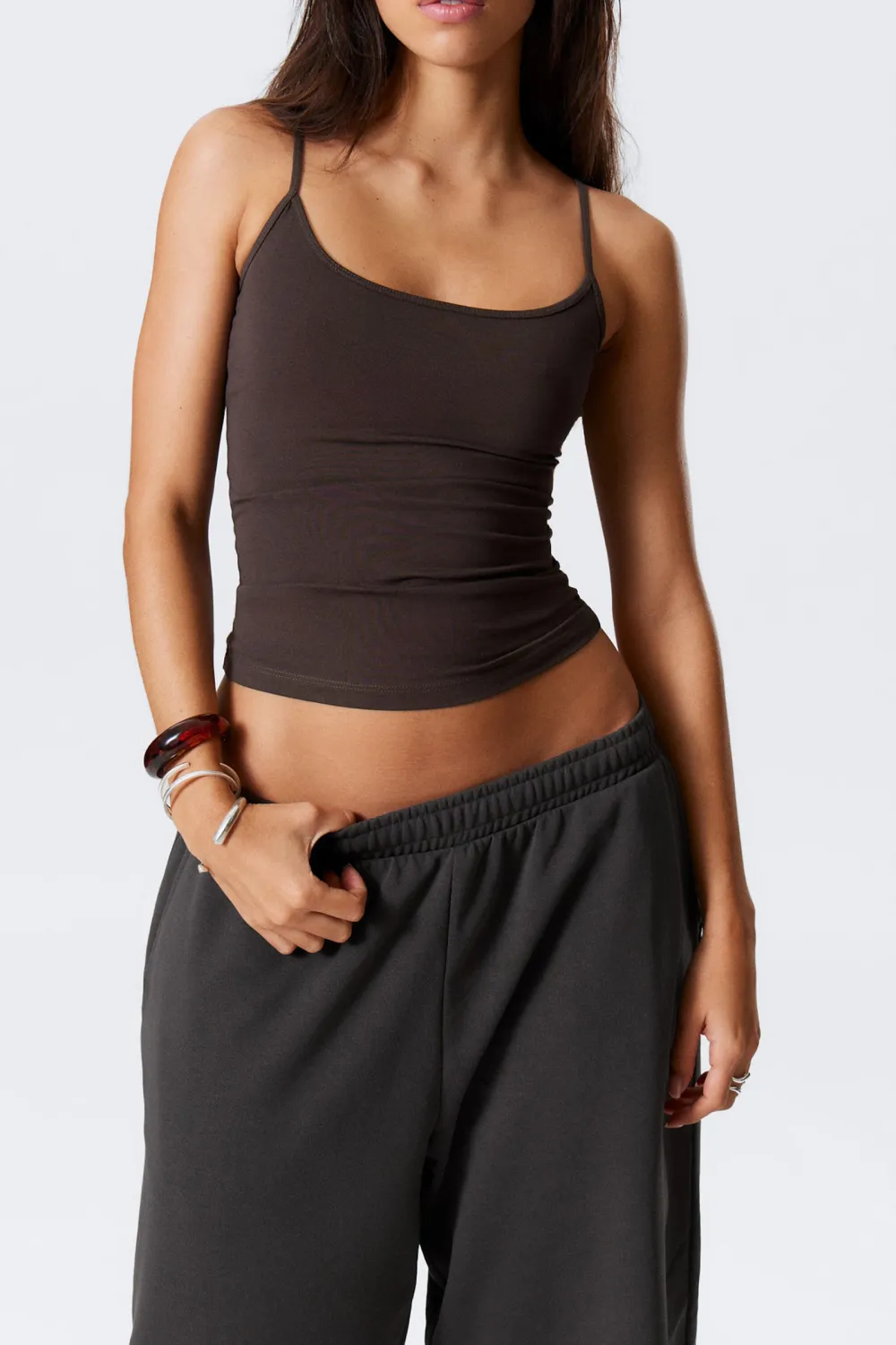 Scoop Neck Spaghetti Strap Cami