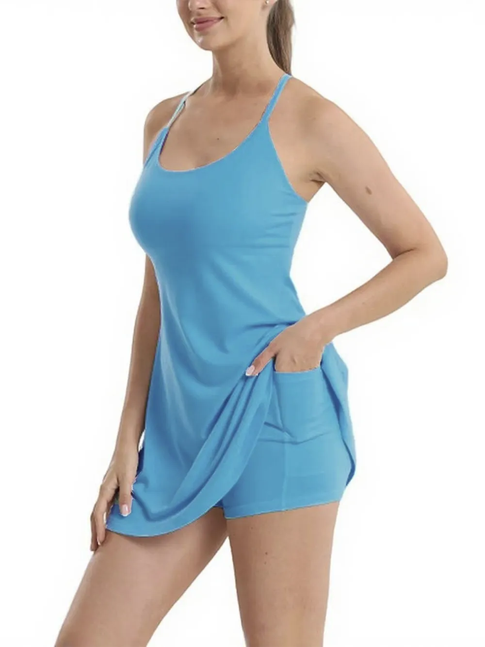 Halara Softlyzero Plush Backless Active Dress-Easy Peezy, Spring Dresses, Dance Dresses for Women #BackToSchool