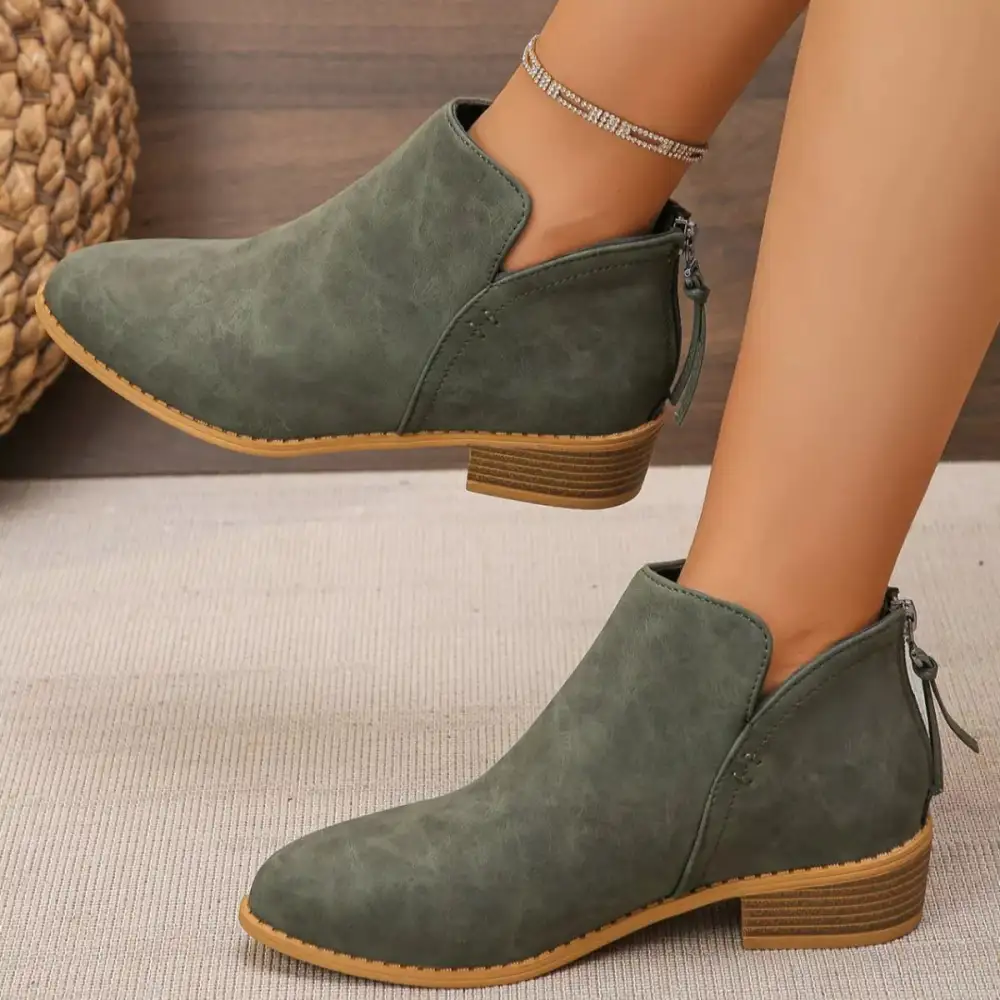 Versatile Pointed Toe Block Heel Boots