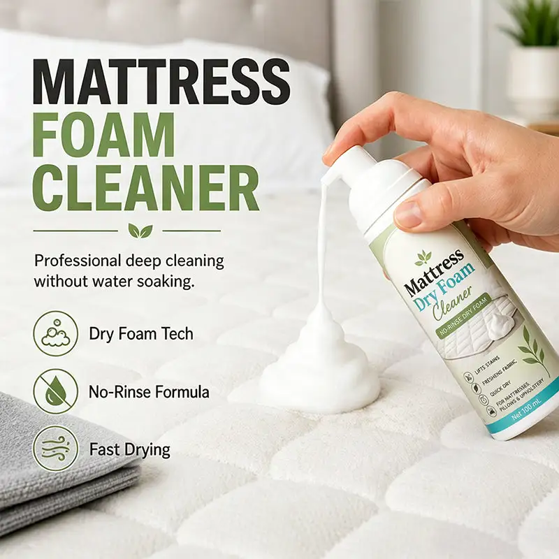 Mattress and sofa foam dry cleaning agent
