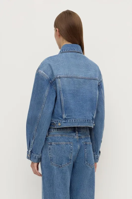 Classic Blue Cropped Denim Jacket