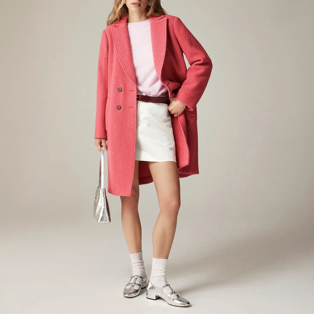 Double-Breasted Topcoat Wool Coats