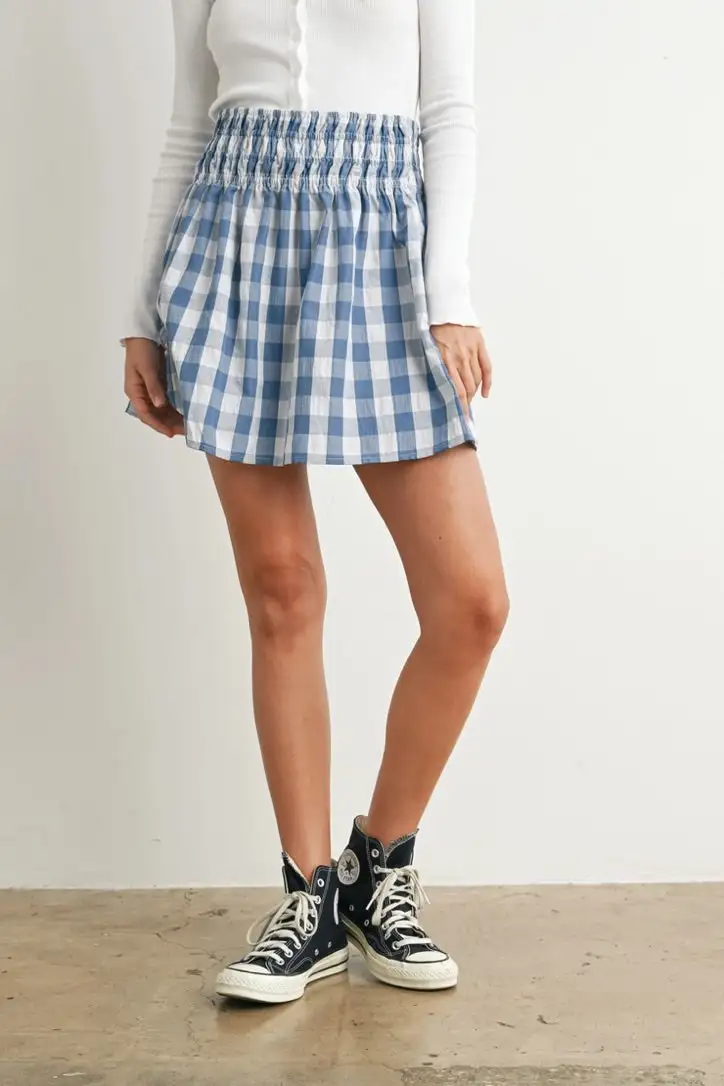 Modern Mini Roomy Cotton Blend Casual Skirt