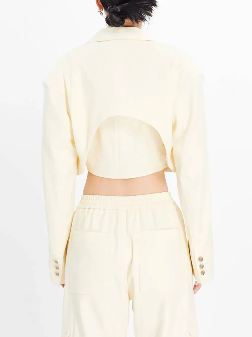 Cropped Tie - Front Blazer Jacket
