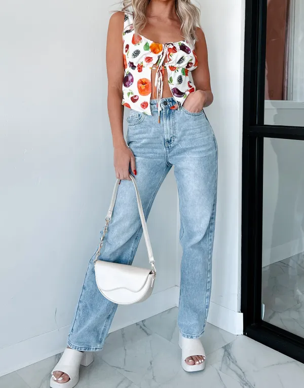 High Rise Straight Leg Jeans