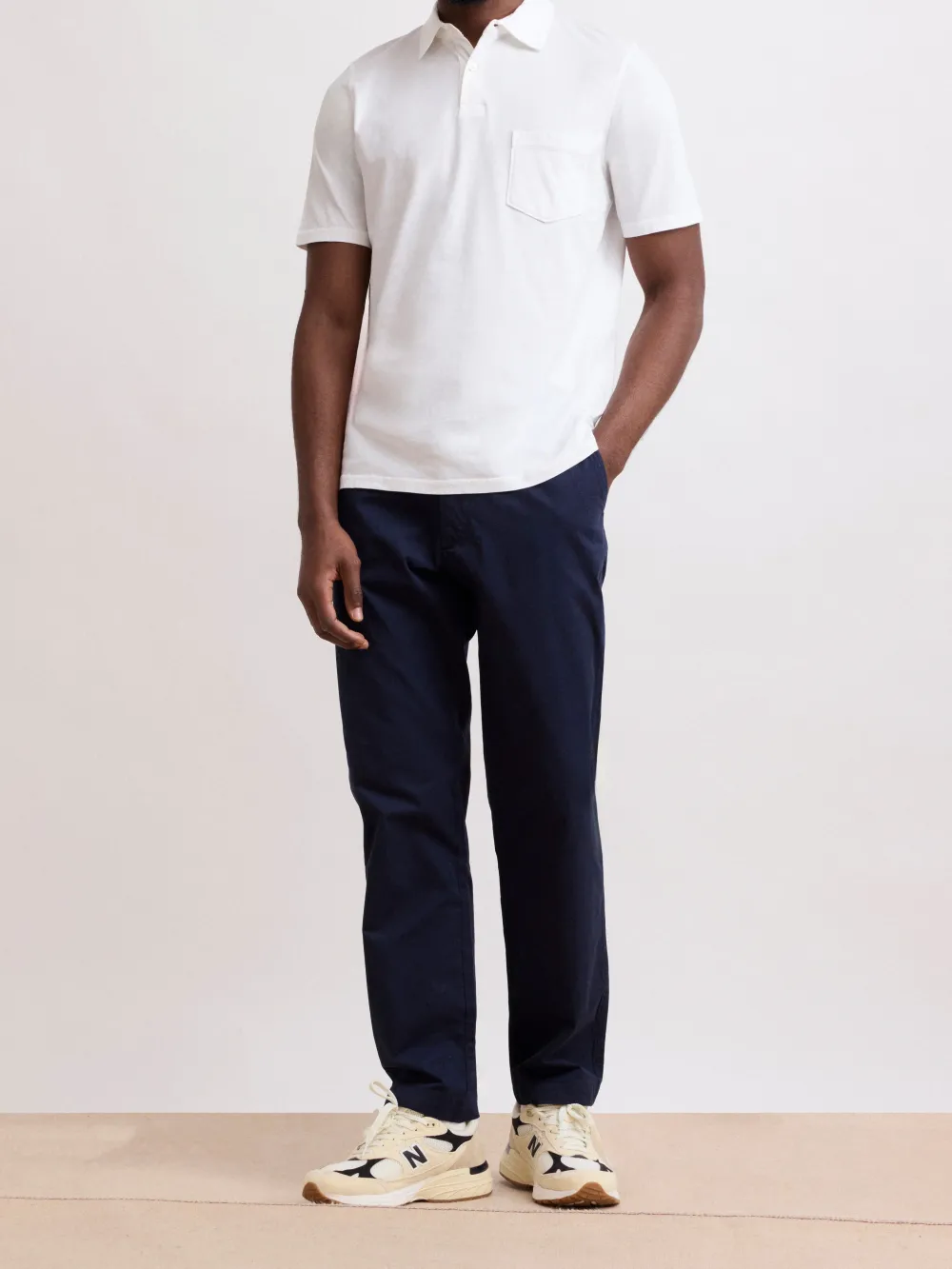 Casual Style Men's Navy Blue Light Chino Pants