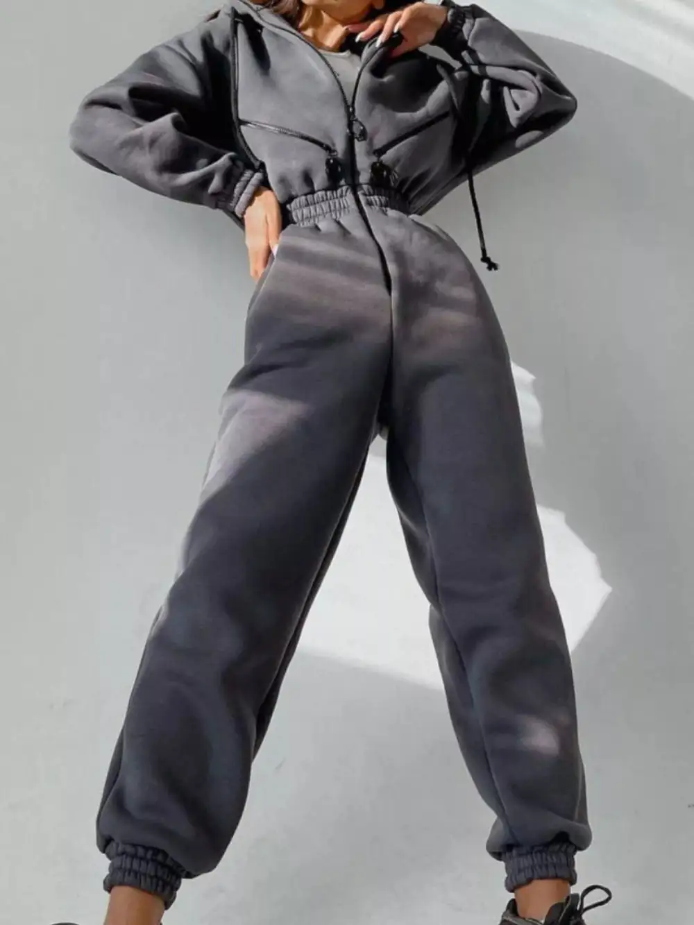 Hooded Zip Jumpsuit
